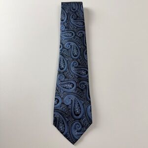 Geoffrey Beene‎ Blue Paisley Silk TIe